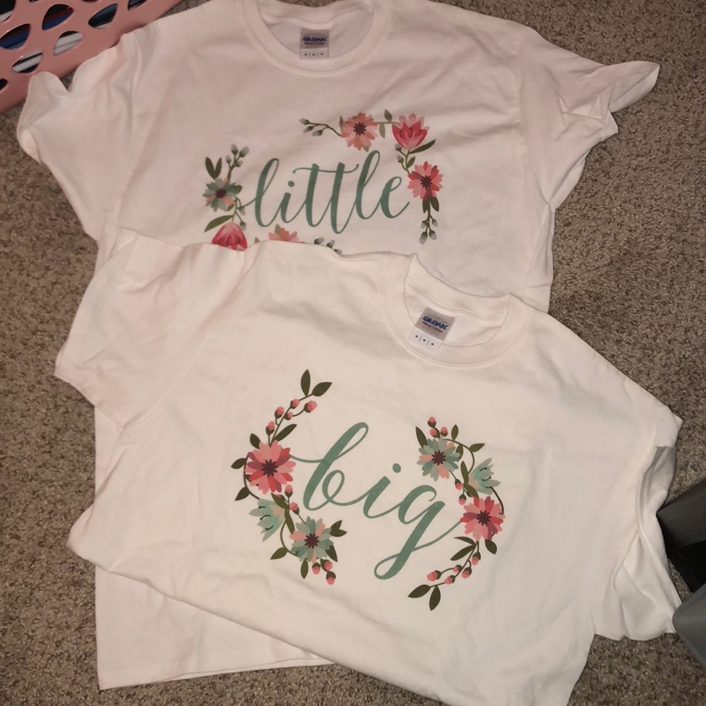 Big and Little T-shirt’s made on Etsy!